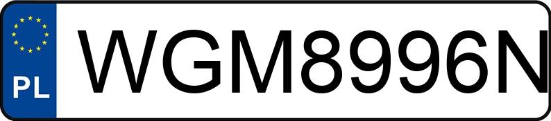 Numer rejestracyjny WGM 8996N posiada VOLKSWAGEN PASSAT - WGM8996N