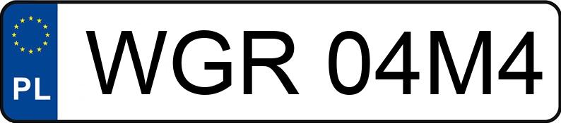 Numer rejestracyjny WGR 04M4 posiada OPEL Astra 1.6i Kat. MR`95 GL - WGR04M4 Numer rejestracyjny WGR 04M4 posiada OPEL Astra 1.6i Kat. MR`95 GL - WGR04M4