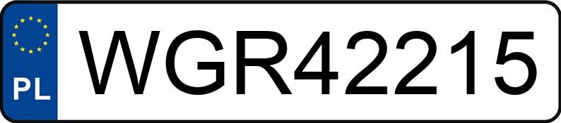 Numer rejestracyjny WGR 42215 posiada MERCEDES-BENZ SPRINTER - WGR42215