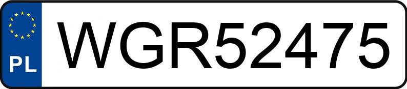 Numer rejestracyjny WGR 52475 posiada BMW 316 Diesel MR`16 E6 F30 316 Diesel MR`16 E6 F30 - WGR52475