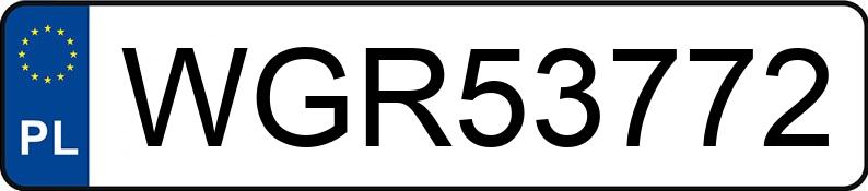 Numer rejestracyjny WGR 53772 posiada BMW 530 Diesel MR`03 E3 E60 530 Diesel MR`03 E3 E60 - WGR53772