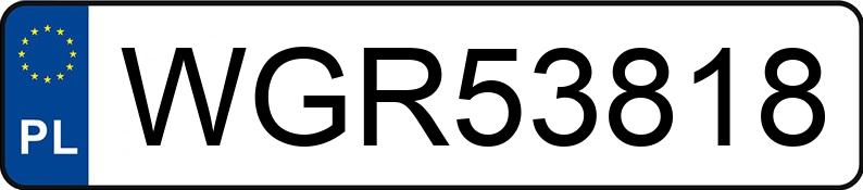 Numer rejestracyjny WGR 53818 posiada BMW 318I - WGR53818
