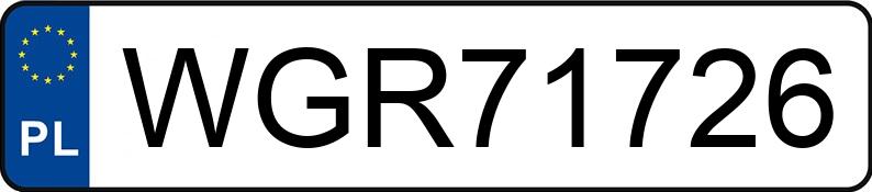 Numer rejestracyjny WGR 71726 posiada VOLKSWAGEN PASSAT - WGR71726
