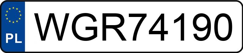 Numer rejestracyjny WGR 74190 posiada RENAULT/MRAUTO MASTER MR-ZI - WGR74190