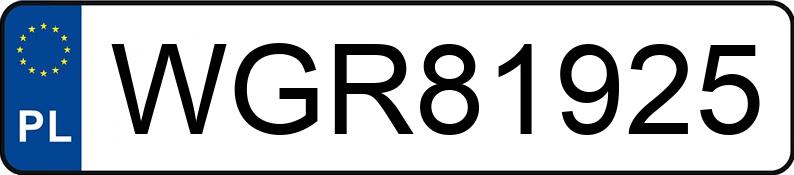 Numer rejestracyjny WGR 81925 posiada MERCEDES-BENZ A 180 D - WGR81925