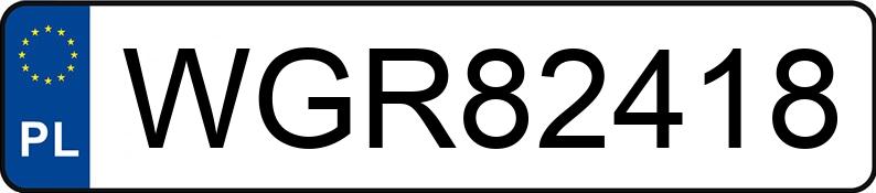 Numer rejestracyjny WGR 82418 posiada NISSAN QASHQAI - WGR82418