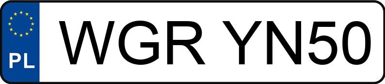 Numer rejestracyjny WGR YN50 posiada BMW 535 Diesel DPF MR`07 E4 E60 Aut. - WGRYN50