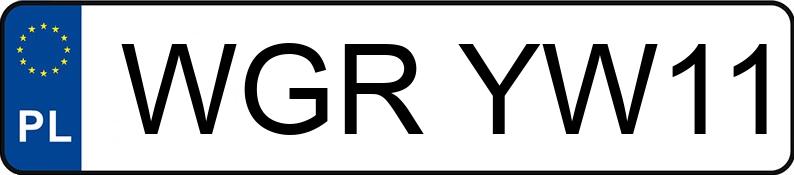 Numer rejestracyjny WGR YW11 posiada MERCEDES-BENZ E 320 - WGRYW11