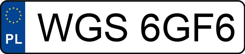 Numer rejestracyjny WGS 6GF6 posiada AUDI A6 - WGS6GF6