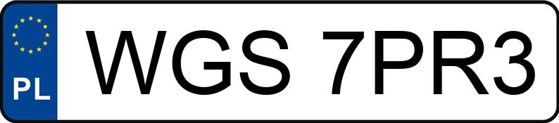 Numer rejestracyjny WGS 7PR3 posiada BMW 320i MR`04 E4 E90 320i MR`04 E4 E90 - WGS7PR3