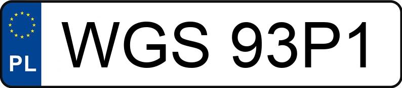 Numer rejestracyjny WGS 93P1 posiada OPEL VECTRA - WGS93P1