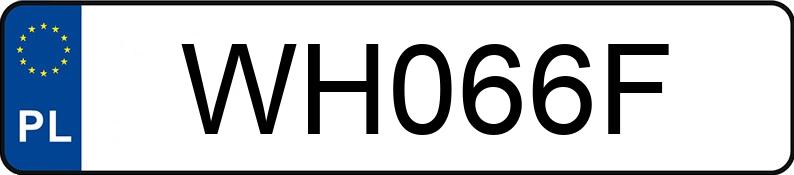 Zgubiono tablicę rejestracyjną o numerach WH066F