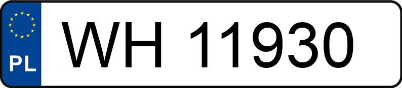 Numer rejestracyjny WH 11930 posiada FORD FOCUS 1.6 KAT - WH11930