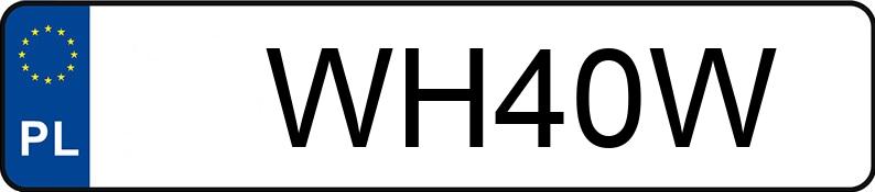 Numer rejestracyjny WH 40W posiada FERRARI 512 Testarossa - WH40W