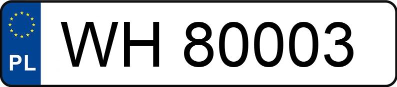Numer rejestracyjny WH 80003 posiada TOYOTA COROLLA 2.0 D-4D - WH80003