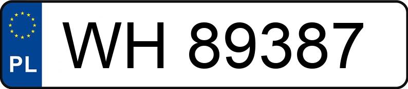 Numer rejestracyjny WH 89387 posiada BMW 320D - WH89387