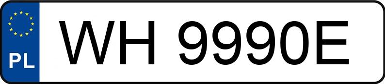 Numer rejestracyjny WH 9990E posiada TOYOTA RAV4 XA5(EU,M) - WH9990E