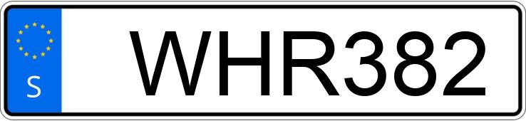 Реєстраційний номер WHR382 має Saab 9-3 Linearplus Spor