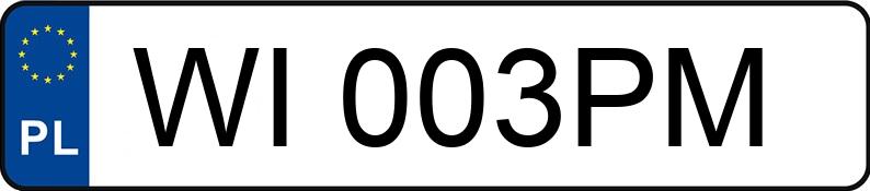 Numer rejestracyjny WI 003PM posiada AUDI RS 3 LIMOUSINE - WI003PM