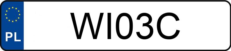 Numer rejestracyjny WI 03C posiada MERCEDES-BENZ 220 SE - WI03C