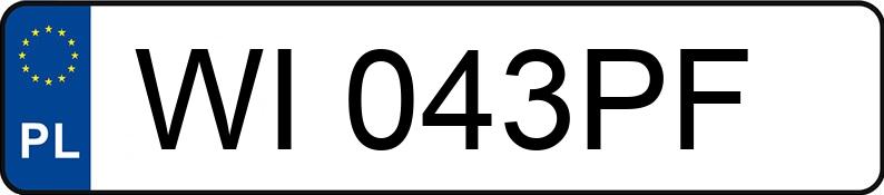 Numer rejestracyjny WI 043PF posiada TOYOTA COROLLA - WI043PF