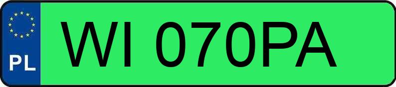 Numer rejestracyjny WI 070PA posiada OPEL CORSA - WI070PA Numer rejestracyjny WI 070PA posiada OPEL CORSA - WI070PA