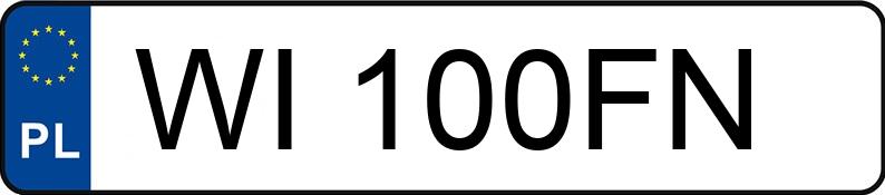 Numer rejestracyjny WI 100FN posiada FIAT 500 1.2 MR`07 E5 Pur-O2 Aut. - WI100FN