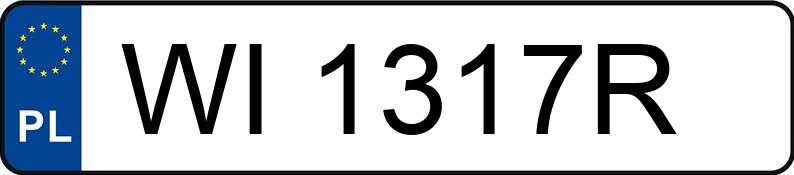 Numer rejestracyjny WI 1317R posiada VOLKSWAGEN GOLF - WI1317R