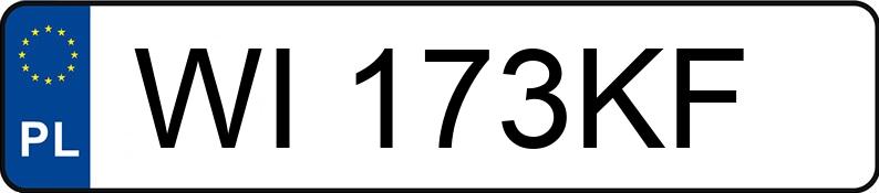 Numer rejestracyjny WI 173KF posiada VOLKSWAGEN GOLF - WI173KF