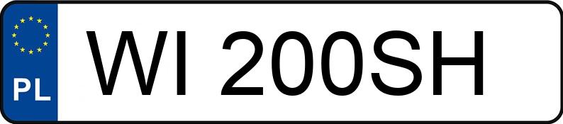 Numer rejestracyjny WI 200SH posiada FERRARI Purosangue MR`23 E6.4 - WI200SH