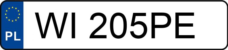 Numer rejestracyjny WI 205PE posiada PORSCHE CAYENNE - WI205PE