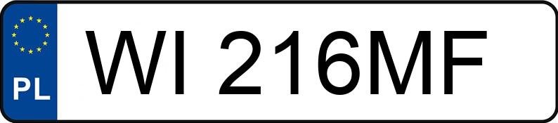 Numer rejestracyjny WI 216MF posiada JEEP Grand Cherokee III 3.0 CRD MR`07 E4 Overland - WI216MF