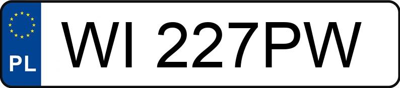 Numer rejestracyjny WI 227PW posiada AUDI A3 SPORTBACK - WI227PW