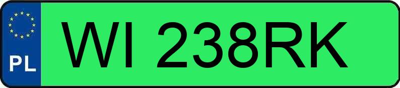 Numer rejestracyjny WI 238RK posiada SKODA ELROQ 85X - WI238RK