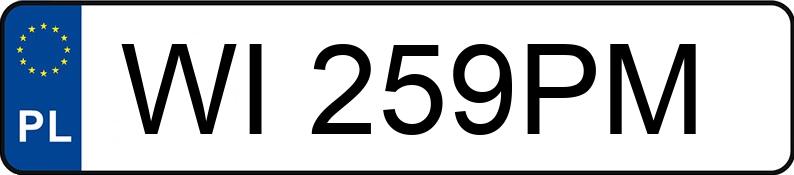 Numer rejestracyjny WI 259PM posiada MERCEDES-BENZ V 250D - WI259PM