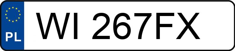 Numer rejestracyjny WI 267FX posiada PEUGEOT 307 - WI267FX