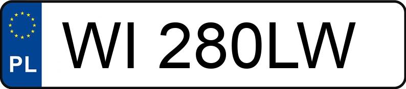 Pirat drogowy w pojeździe o numerach rejestracyjnych WI280LW