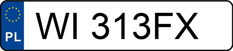 Numer rejestracyjny WI 313FX posiada SKODA FABIA - WI313FX