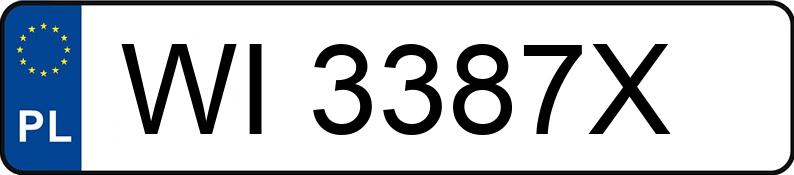 Pirat drogowy w pojeździe o numerach rejestracyjnych WI3387X