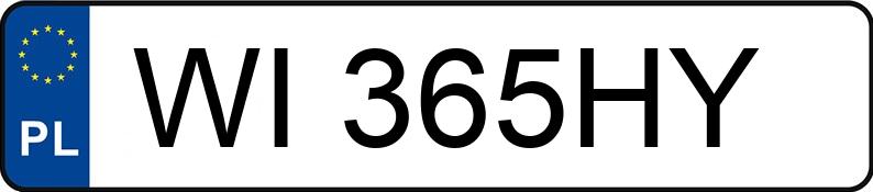 Numer rejestracyjny WI 365HY posiada VOLKSWAGEN TRANSPORTER - WI365HY