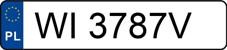 Numer rejestracyjny WI 3787V posiada RENAULT KANGOO - WI3787V