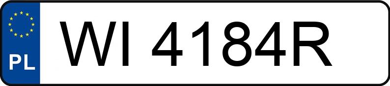 Numer rejestracyjny WI 4184R posiada AUDI A6 - WI4184R