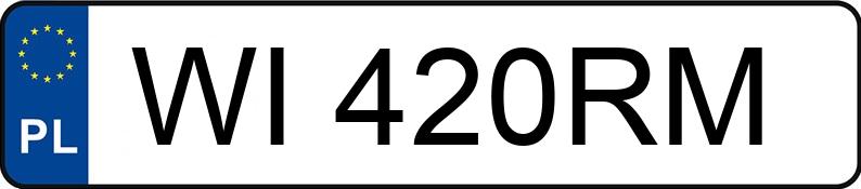 Numer rejestracyjny WI 420RM posiada DODGE Grand Caravan 3.6 Kat. MR`11 GT Aut. - WI420RM