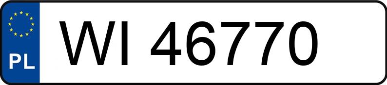 Numer rejestracyjny WI 46770 posiada TOYOTA COROLLA - WI46770