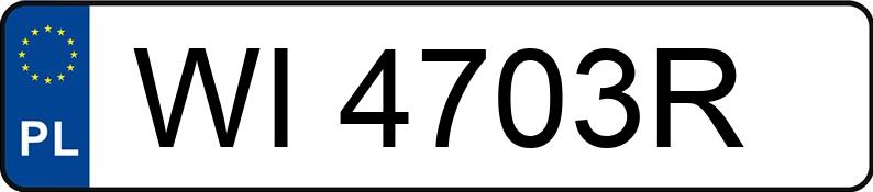 Numer rejestracyjny WI 4703R posiada MITSUBISHI Lancer 1.6 MR`11 E5 Inform - WI4703R Numer rejestracyjny WI 4703R posiada MITSUBISHI Lancer 1.6 MR`11 E5 Inform - WI4703R