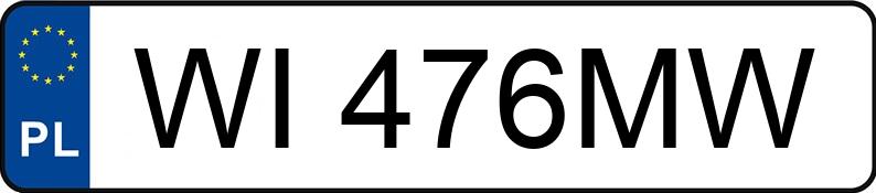 Pirat drogowy w pojeździe o numerach rejestracyjnych WI476MW