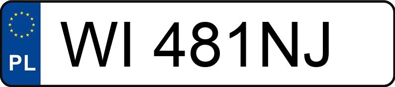 Numer rejestracyjny WI 481NJ posiada TOYOTA COROLLA ZE1EE(EU,M) - WI481NJ