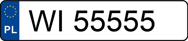 Numer rejestracyjny WI 55555 posiada TOYOTA Corolla Sedan Kat. XLi - WI55555