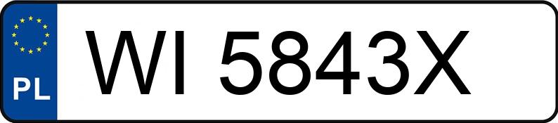 Numer rejestracyjny WI 5843X posiada FORD FOCUS - WI5843X