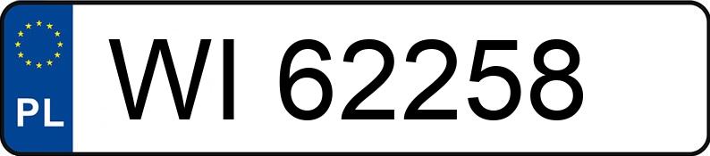 Numer rejestracyjny WI 62258 posiada TOYOTA COROLLA - WI62258